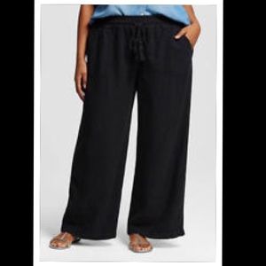 Elastic Waist Linen Pants
